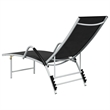 vidaXL Aluminum Sun Lounger in Black