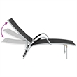vidaXL Aluminum Sun Lounger in Black