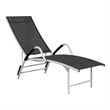 vidaXL Aluminum Sun Lounger in Black