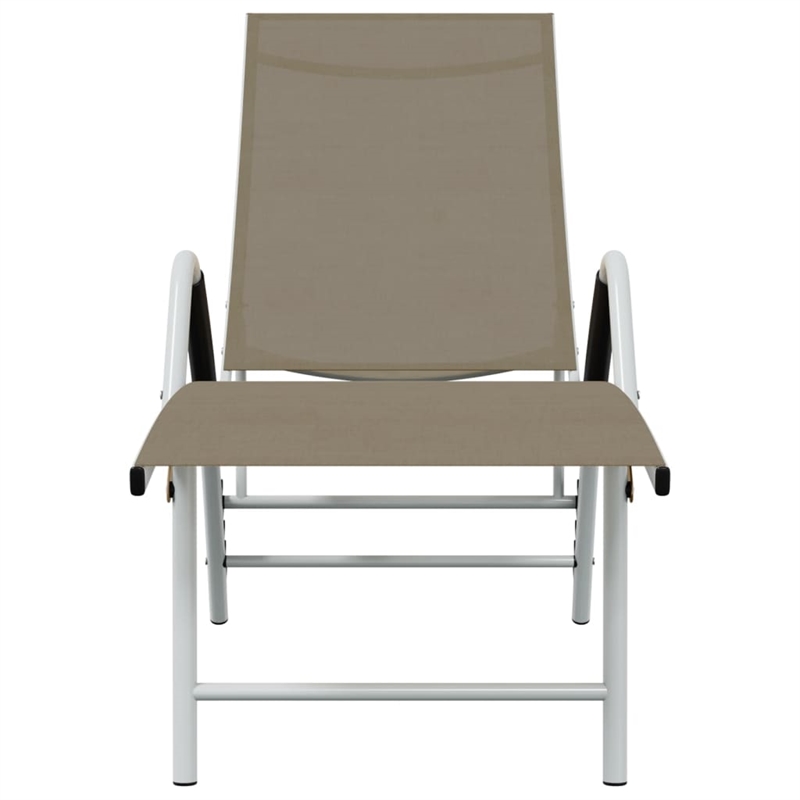 vidaXL Aluminum Sun Lounger in Taupe