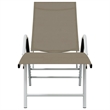 vidaXL Aluminum Sun Lounger in Taupe