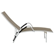 vidaXL Aluminum Sun Lounger in Taupe