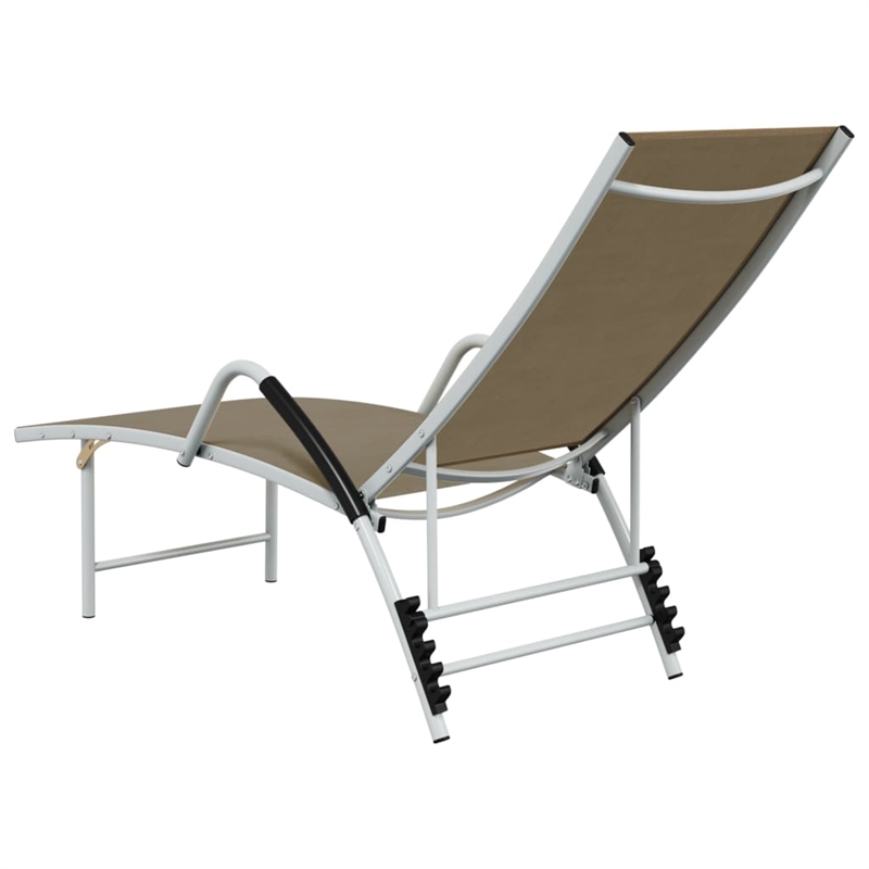 vidaXL Aluminum Sun Lounger in Taupe