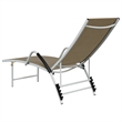 vidaXL Aluminum Sun Lounger in Taupe