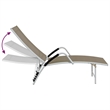 vidaXL Aluminum Sun Lounger in Taupe