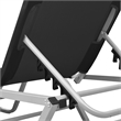 vidaXL Textilene and Aluminum Sun Lounger in Black/Silver