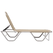 vidaXL Aluminum Sun Lounger in Cream/Silver