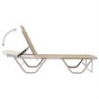 vidaXL Aluminum Sun Lounger in Cream/Silver
