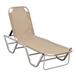 vidaXL Aluminum Sun Lounger in Cream/Silver