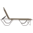 vidaXL Aluminum Sun Lounger w/ Adjustable Armrests in Taupe