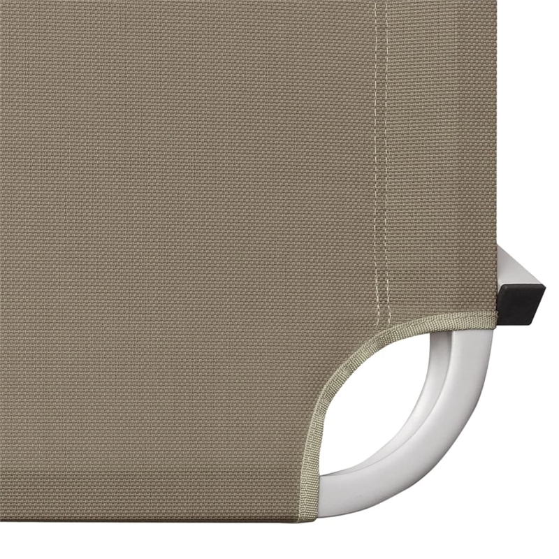 vidaXL Aluminum Sun Lounger w/ Adjustable Armrests in Taupe