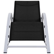 vidaXL Aluminum Sun Lounger in Black