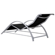 vidaXL Aluminum Sun Lounger in Black