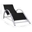 vidaXL Aluminum Sun Lounger in Black