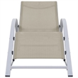 vidaXL Aluminum Sun Lounger in Cream