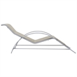 vidaXL Aluminum Sun Lounger in Cream