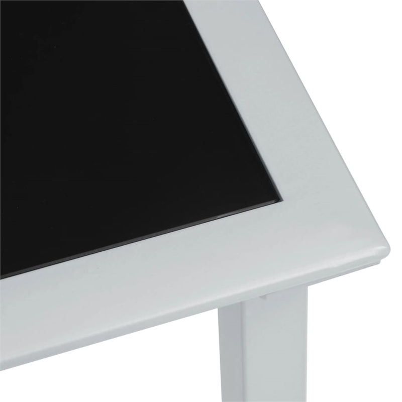 vidaXL Sun Lounger and Table in Silver/Black/Cream
