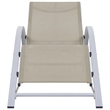 vidaXL Sun Lounger and Table in Silver/Black/Cream