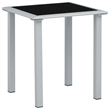 vidaXL Sun Lounger and Table in Silver/Black/Cream