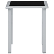 vidaXL Sun Lounger and Table in Silver/Black/Cream