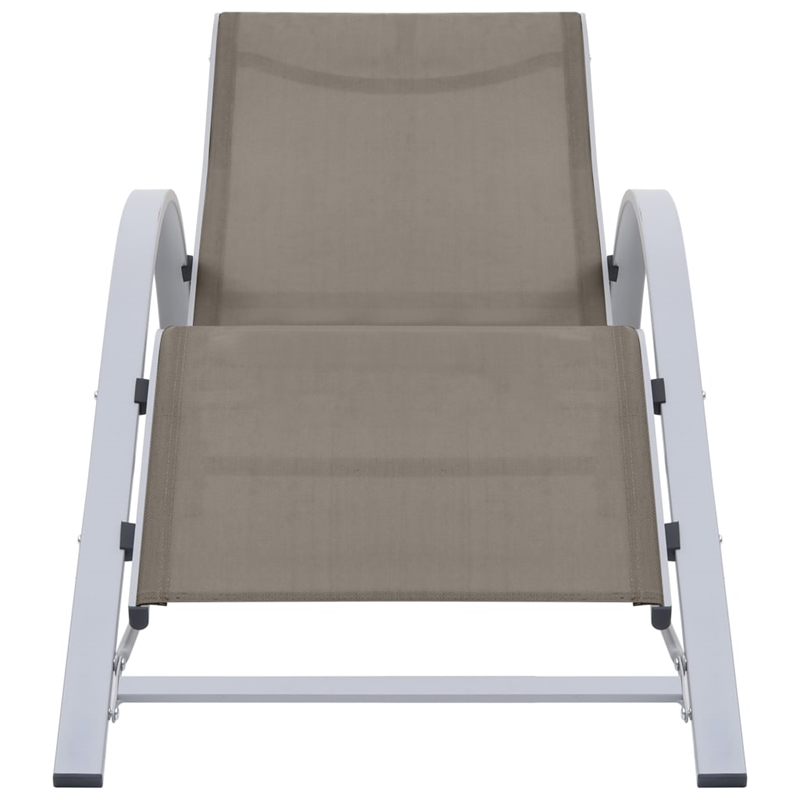 vidaXL Aluminum Sun Lounger in Taupe