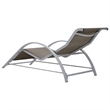 vidaXL Aluminum Sun Lounger in Taupe