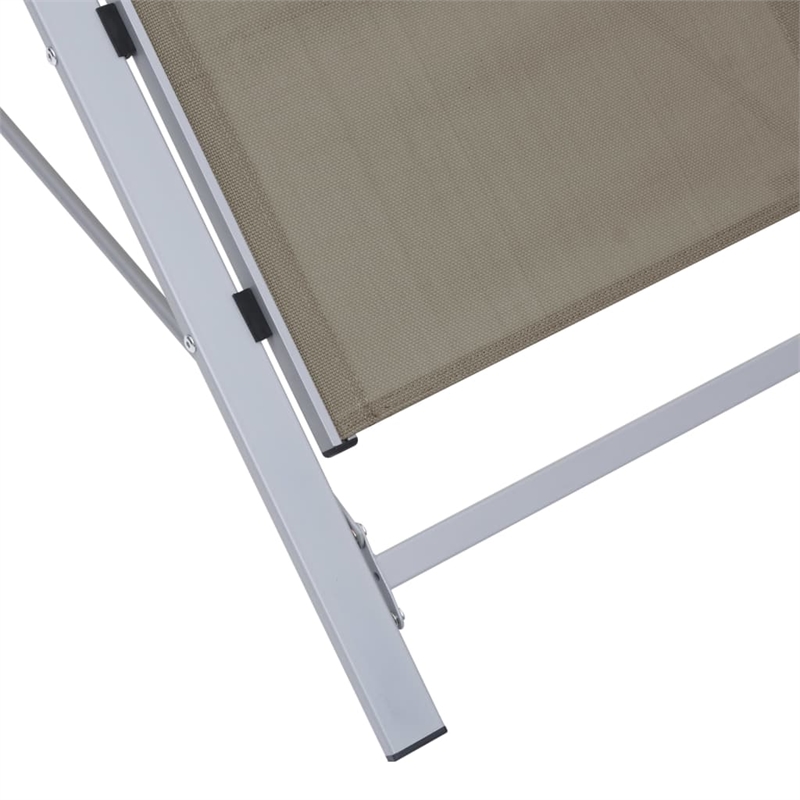 vidaXL Aluminum Sun Lounger in Taupe