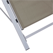 vidaXL Aluminum Sun Lounger in Taupe