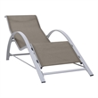 vidaXL Aluminum Sun Lounger in Taupe