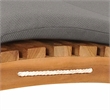 vidaXL Teak Wood Sun Lounger w/ Adjustable Armrests in Dark Gray