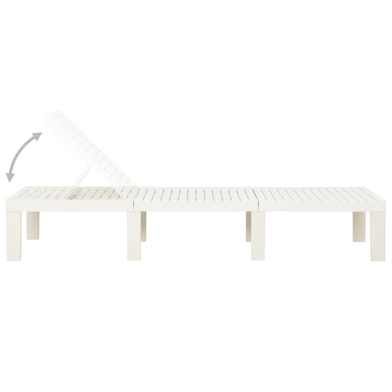 vidaXL Sun Lounger in White
