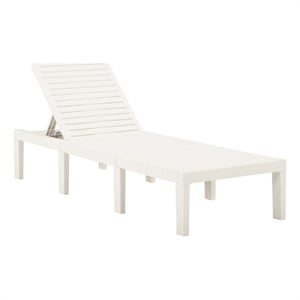 vidaXL Sun Lounger in White