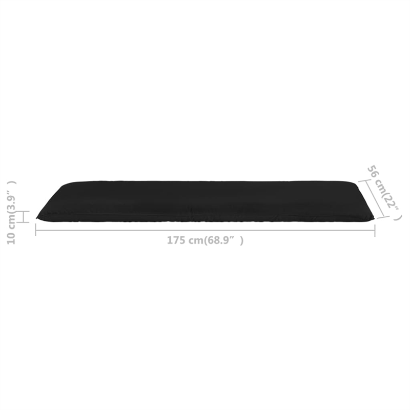 vidaXL Sun Lounger in Black