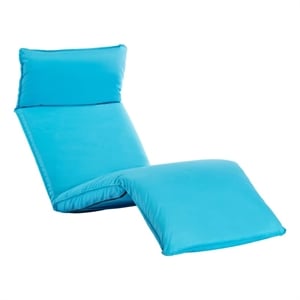vidaXL Foldable Steel Sun Lounger in Blue