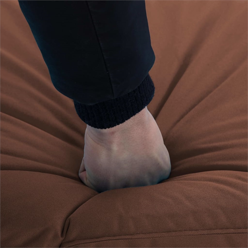 vidaXL Foldable Sun Lounger in Brown