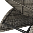vidaXL PE Rattan Sun Lounger in Dark Gray/Gray