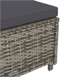 vidaXL PE Rattan Sun Lounger in Dark Gray/Gray