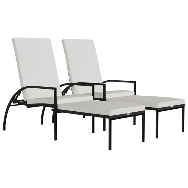 vidaXL Sun Lounger in Brown/Cream/White