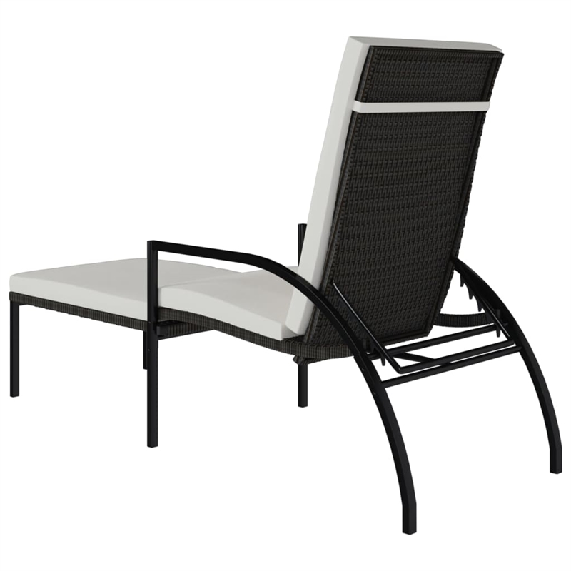 vidaXL Sun Lounger in Brown/Cream/White