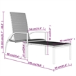 vidaXL Sun Lounger in Brown/Cream/White