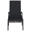 vidaXL PE Rattan Sun Lounger in Gray