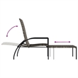 vidaXL PE Rattan Sun Lounger in Gray