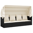 vidaXL Outdoor Lounge Bed in Black/Cream/White
