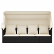 vidaXL Outdoor Lounge Bed in Black/Cream/White