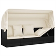 vidaXL Outdoor Lounge Bed in Black/Cream/White
