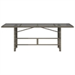 vidaXL PE Rattan and Metal Garden Dining Table in Gray