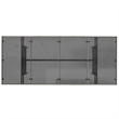 vidaXL PE Rattan and Metal Garden Dining Table in Gray