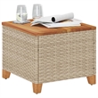 vidaXL PE Rattan Garden Coffee Table in Beige and Brown