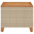 vidaXL PE Rattan Garden Coffee Table in Beige and Brown