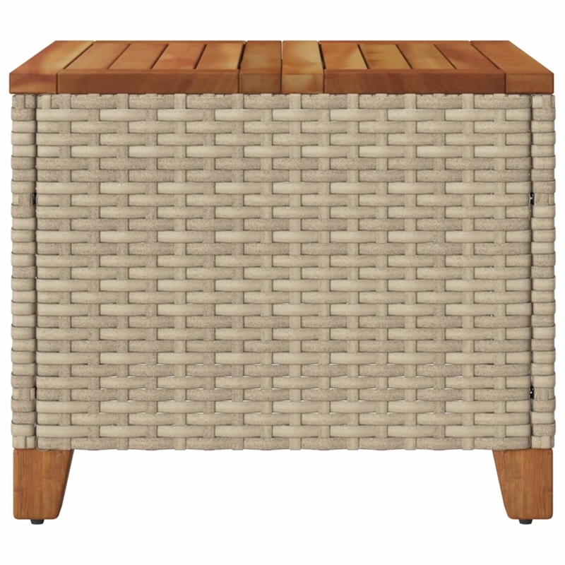 vidaXL PE Rattan Garden Coffee Table in Beige and Brown